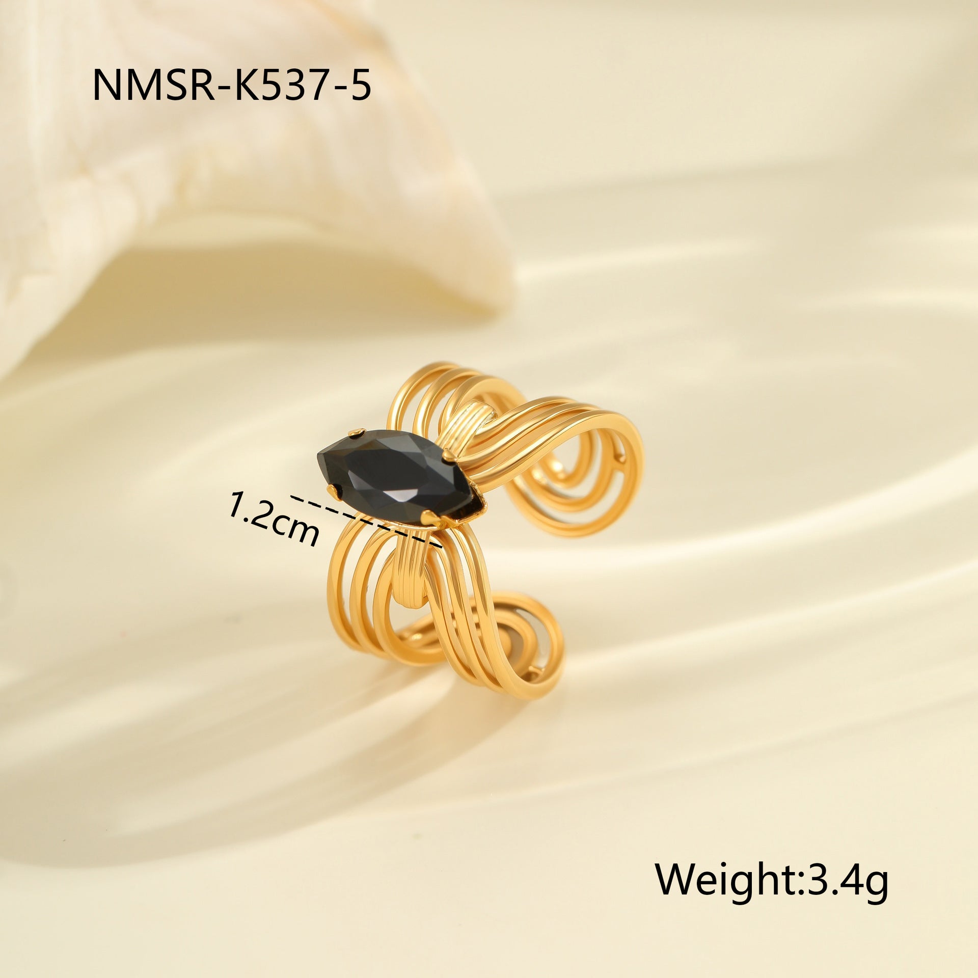 Wholesale light luxury ring that does not fade open ring